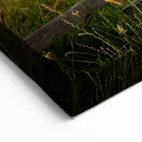 Countryside Sunset Wall Art - Rustic Fence and Meadow Canvas