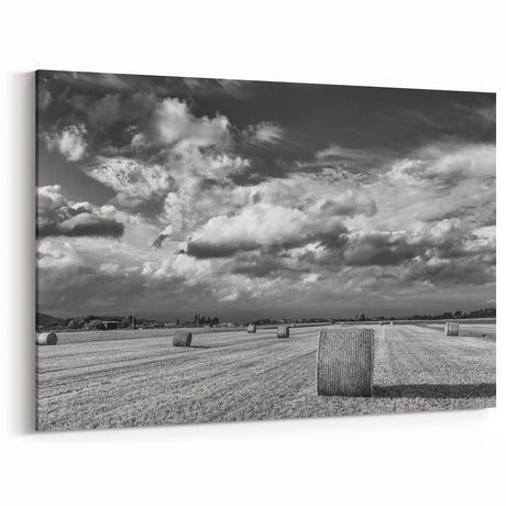 Dramatic Countryside Wall Art - Black & White Rural Landscape Print