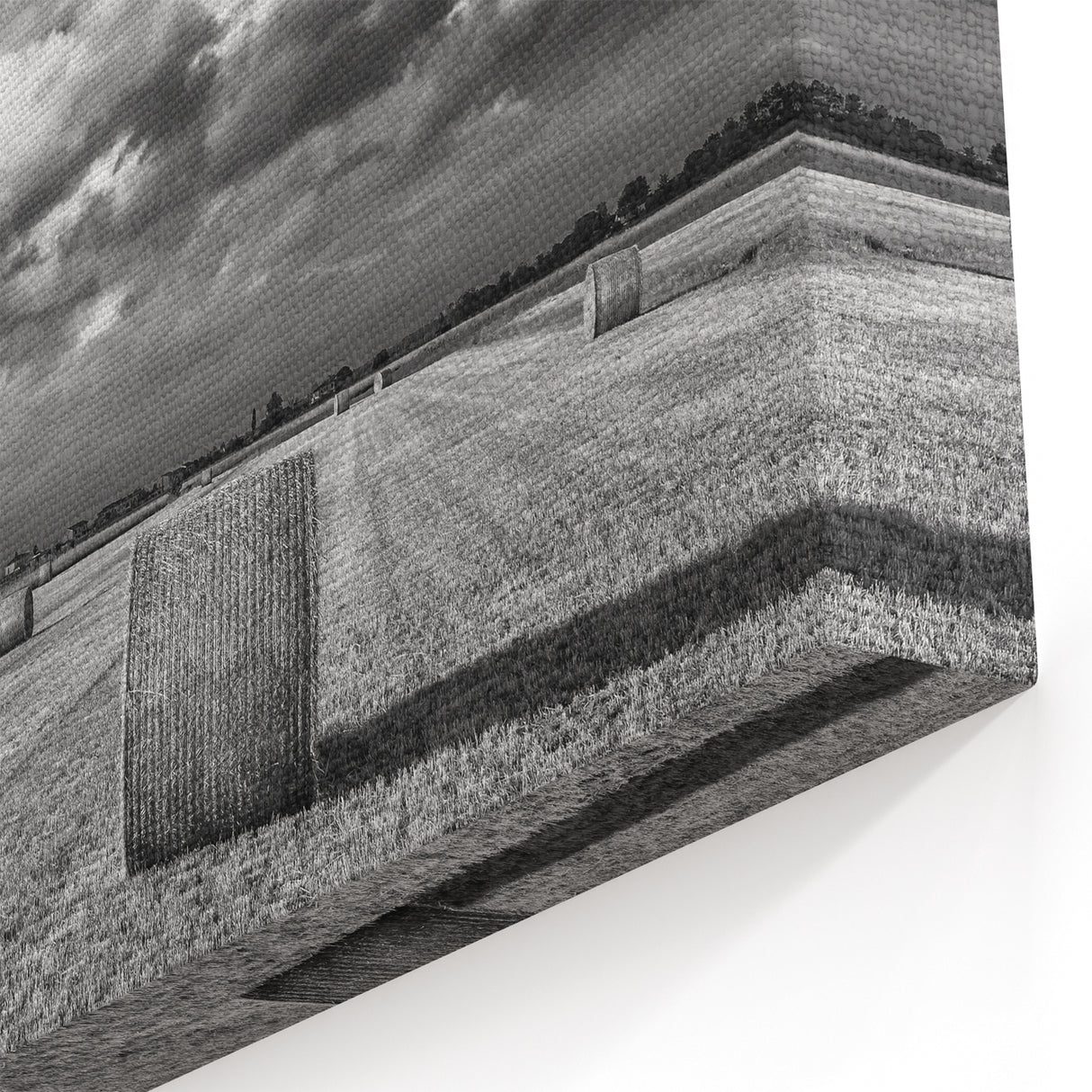 Dramatic Countryside Wall Art - Black & White Rural Landscape Print