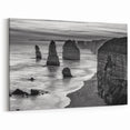 Black and White Seascape Wall Art - Dramatic Coastal Art Print Canvas