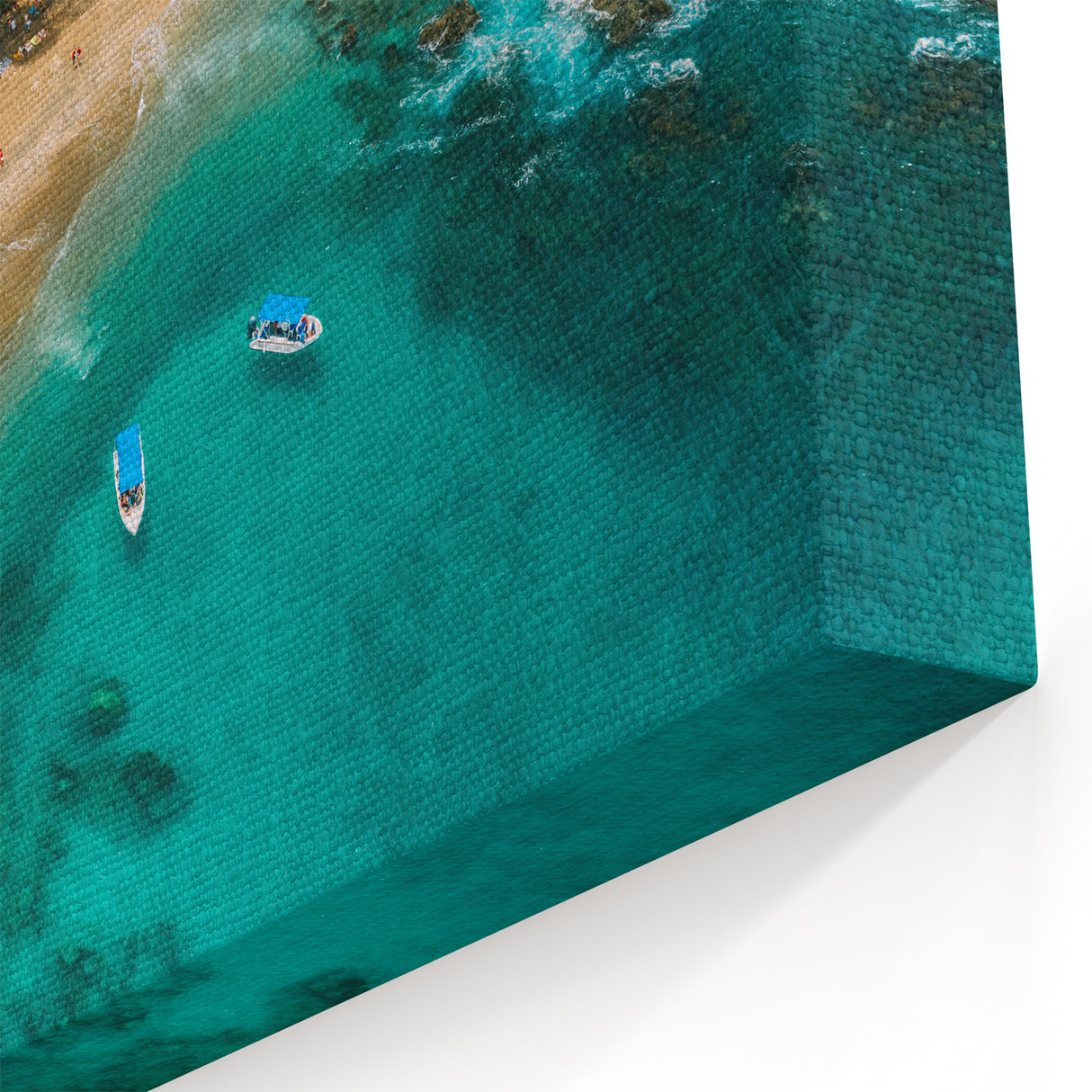 Tropical Rainforest Beach Art - Coastal Jungle Canvas Print - Ocean Decor