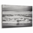 Moody Seagull Seascape - Black and White Coastal Wall Art Print