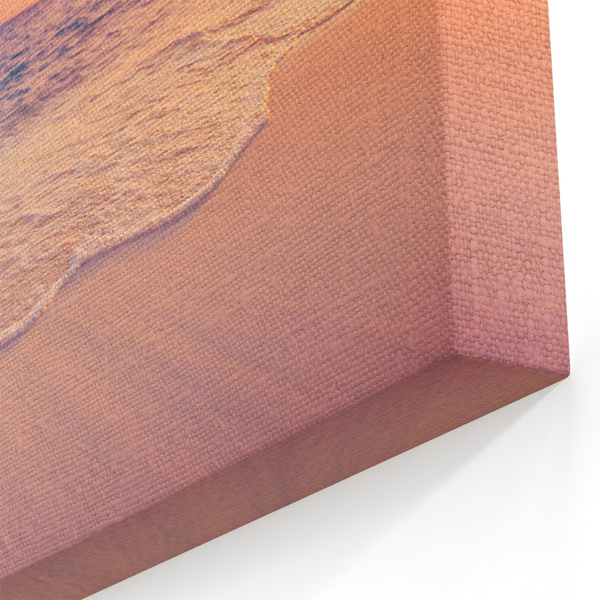 Serene Sunset Beach Wall Art - Soft Pastel Ocean Waves Canvas Print
