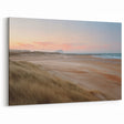 Tranquil Coastal Landscape Wall Art - Soft Sunset Beach Canvas Print
