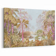 Pastel Rainforest Illustration Art - Dreamy Jungle Canvas Print - Nature Decor