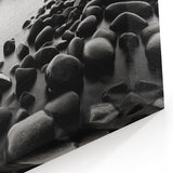 Monochrome Seascape Wall Art - Black and White Coastal Shoreline Print