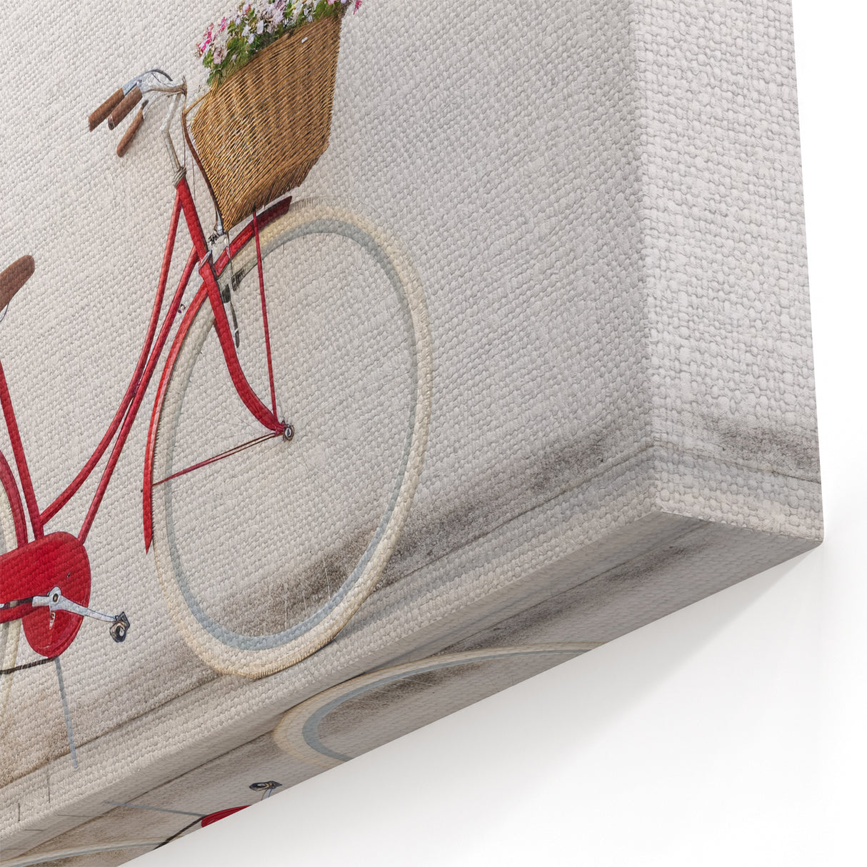 Minimalist Red Bicycle Art - Elegant Cycling-Themed Wall Decor