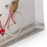 Minimalist Red Bicycle Art - Elegant Cycling-Themed Wall Decor