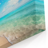 Tropical Beach Paradise Art - Palm Tree and Turquoise Ocean Print