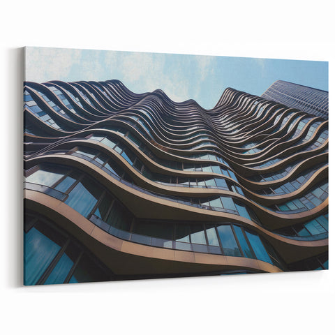 Wave-Inspired Skyscraper Art - Urban Architecture Prints - Modern Decor