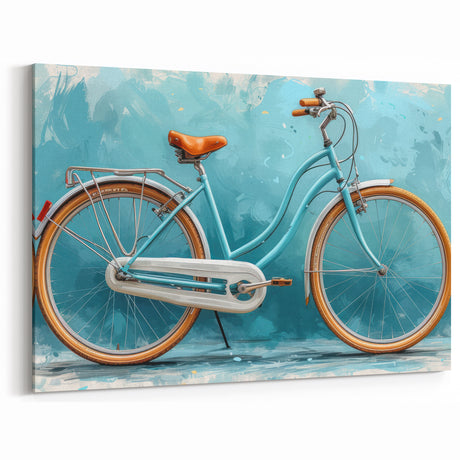 Vintage Bicycle Wall Art - Cycling-Themed Artistic Canvas for Home Decor