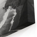 Monochrome Coastal Seascape Wall Art - Black and White Ocean Print