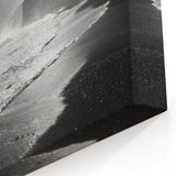 Stormy Coastal Seascape Art - Black and White Ocean Print