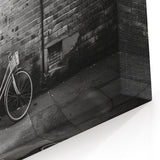 Industrial Black & White Bicycle Wall Art - Urban Cycling Print