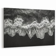 Dynamic Wave Seascape Art - Black and White Ocean Print