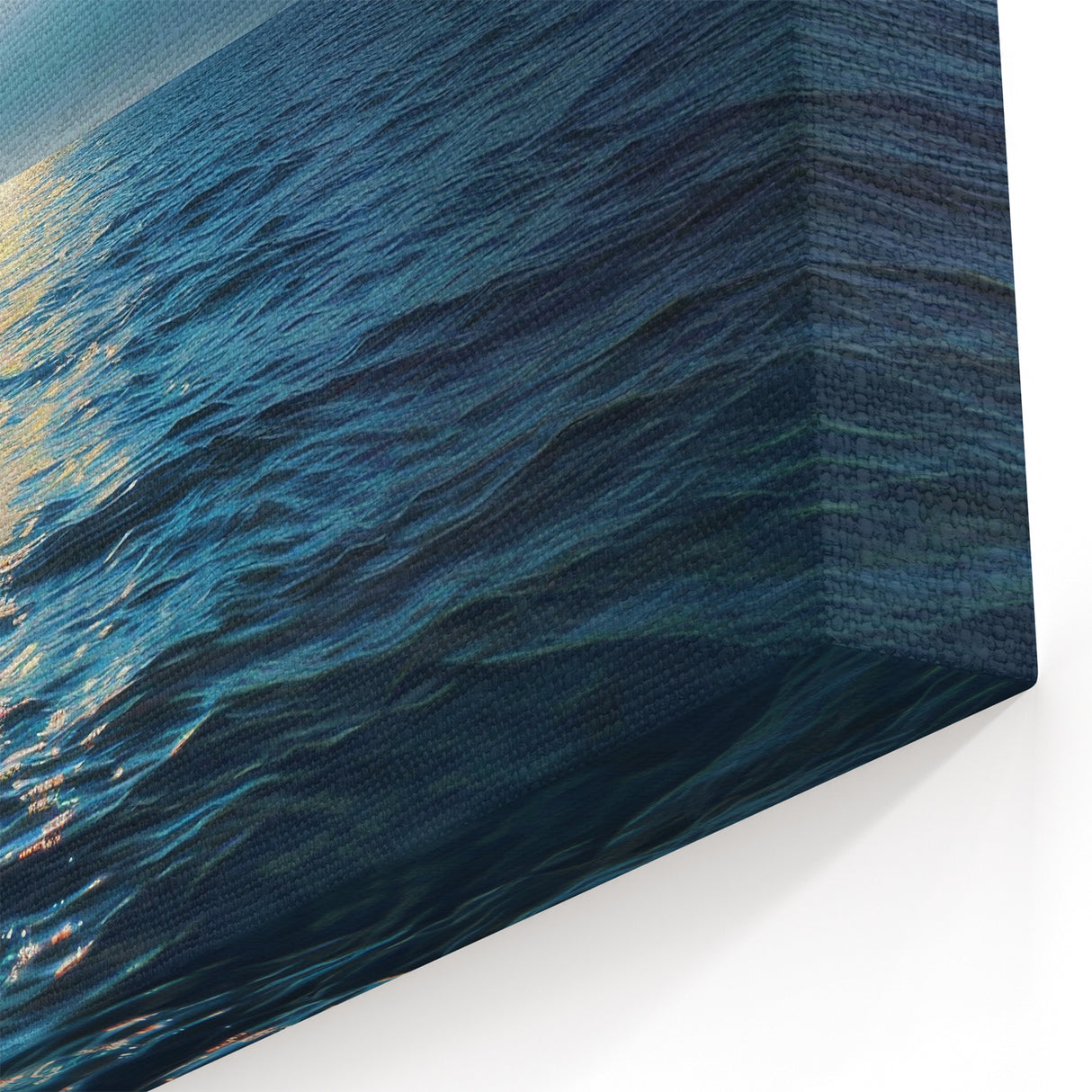 Moonlit Ocean Seascape Art - Tranquil Night Coastal Canvas Print