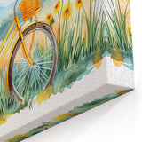 Watercolor Bicycle Wall Art - Sunny Day Cycling-Inspired Print