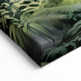 Misty Rainforest Waterfall - Serene Tropical Jungle Landscape Art