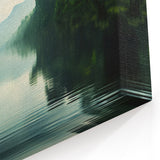 Serene Rainforest River - Tranquil Tropical Jungle Landscape Art