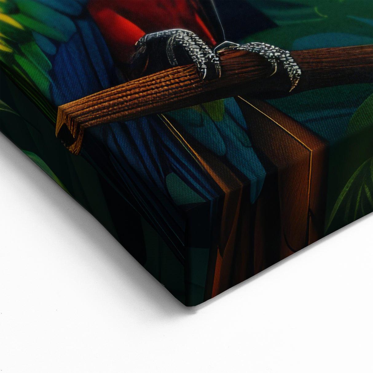 Vibrant Parrots in Rainforest - Colorful Tropical Bird Wall Art