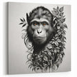Elegant Orangutan Art - Primate-Themed Wall Decor in Black and White