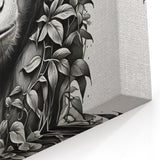 Elegant Orangutan Art - Primate-Themed Wall Decor in Black and White