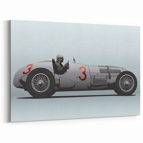 Vintage Race Car Wall Art - Classic Formula 1 Racer Canvas Print