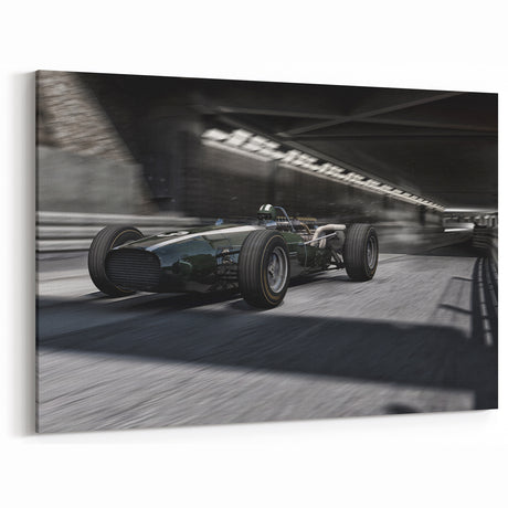 Vintage Race Car Wall Art - Formula 1 Speedway Canvas Print