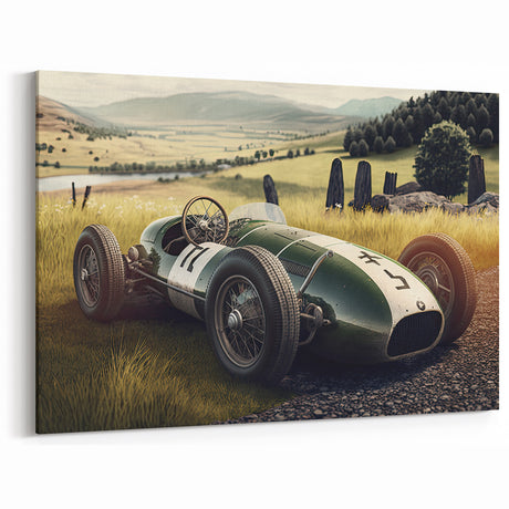 Vintage Race Car Wall Art - Classic Sports Car Canvas Print