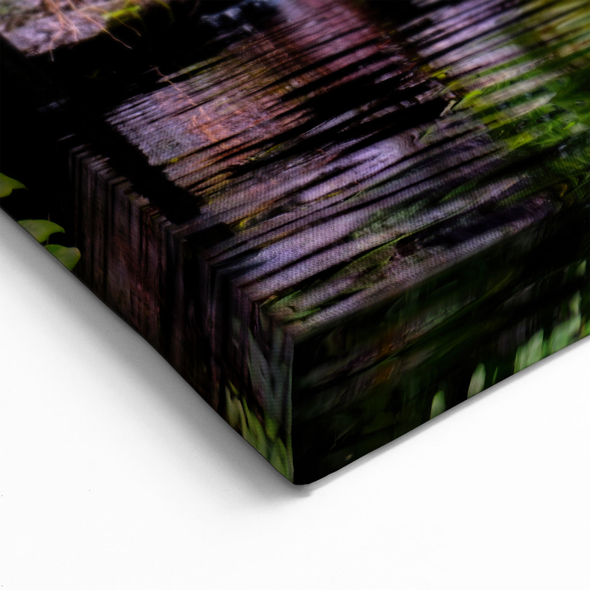 Serene Rainforest Wall Art - Tranquil Jungle Canvas with Waterfall Scene