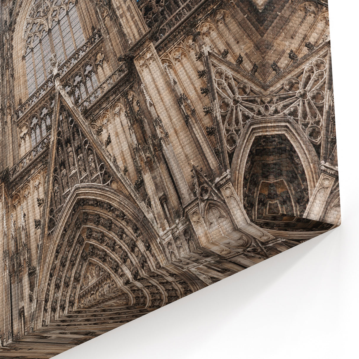 Detailed Gothic Cathedral Wall Art - Historic Landmark Architecture Print