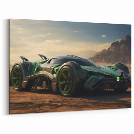 Futuristic Sports Car Wall Art - Dynamic Racing Canvas Print
