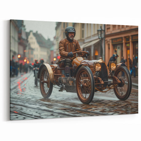 Vintage Car Wall Art - Classic Racing Canvas Print for Collectors