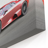 Stunning Red Supercar Racing Wall Art - Exotic Sports Car Canvas Print