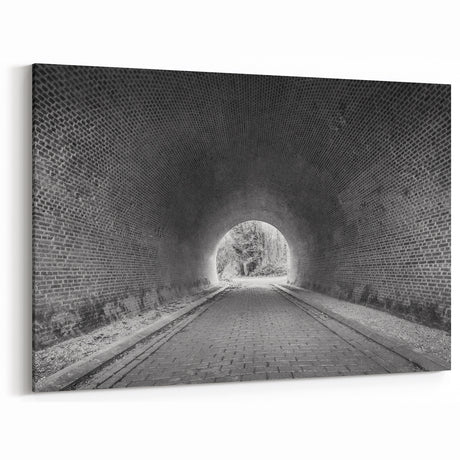 Vintage Brick Tunnel Wall Art | Urban Architecture Canvas & Prints