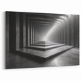 Modern Light Tunnel Art | Geometric Architecture Canvas & Prints