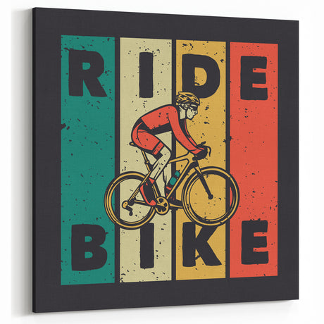 Colorful Ride Bike Art - Bold Cycling - Themed Wall Decor