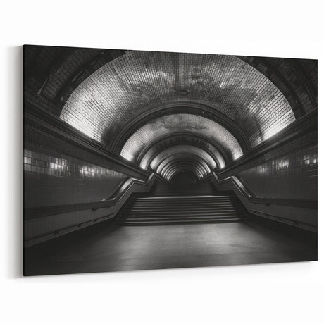 Vintage Subway Tunnel Art - Classic Architectural Wall Decor