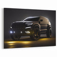 Bold Black SUV Wall Art - Modern Off-Road Vehicle Canvas Decor