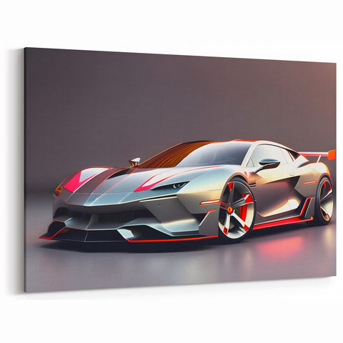 Exotic Sports Car Wall Art - Luxury Supercar Canvas for Modern Decor