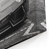 Luxury Sports Car Wall Art - Black Supercar Canvas for Modern Spaces