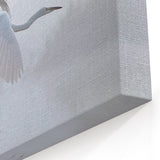 Heron in Misty Marsh Flight - Scenic Marsh and Swamp Canvas Prints