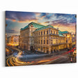 Elegant European Cityscape Art Print - Historic Night Scene Canvas