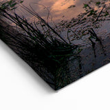 Marsh and Swamp Wall Art - Beautiful Sunset Over Wetland Landscape