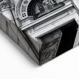 Ornate Cathedral Facade Art – Black & White European Architecture Print