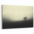 Lonely Tree in Fog Art - Serene Misty Morning Landscape Wall Decor