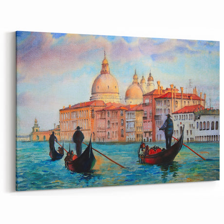 Venice Watercolor Gondola Art | Italian Gondola Print | Colorful Wall Decor