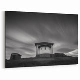 Church Wall Art | Dramatic Black and White Church Landscape Print