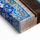Church Wall Art | Intricate Blue Mosaic Ceiling Church Canvas Print