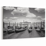 Venice Gondola Wall Art – Scenic Italian Waterways Black & White Print